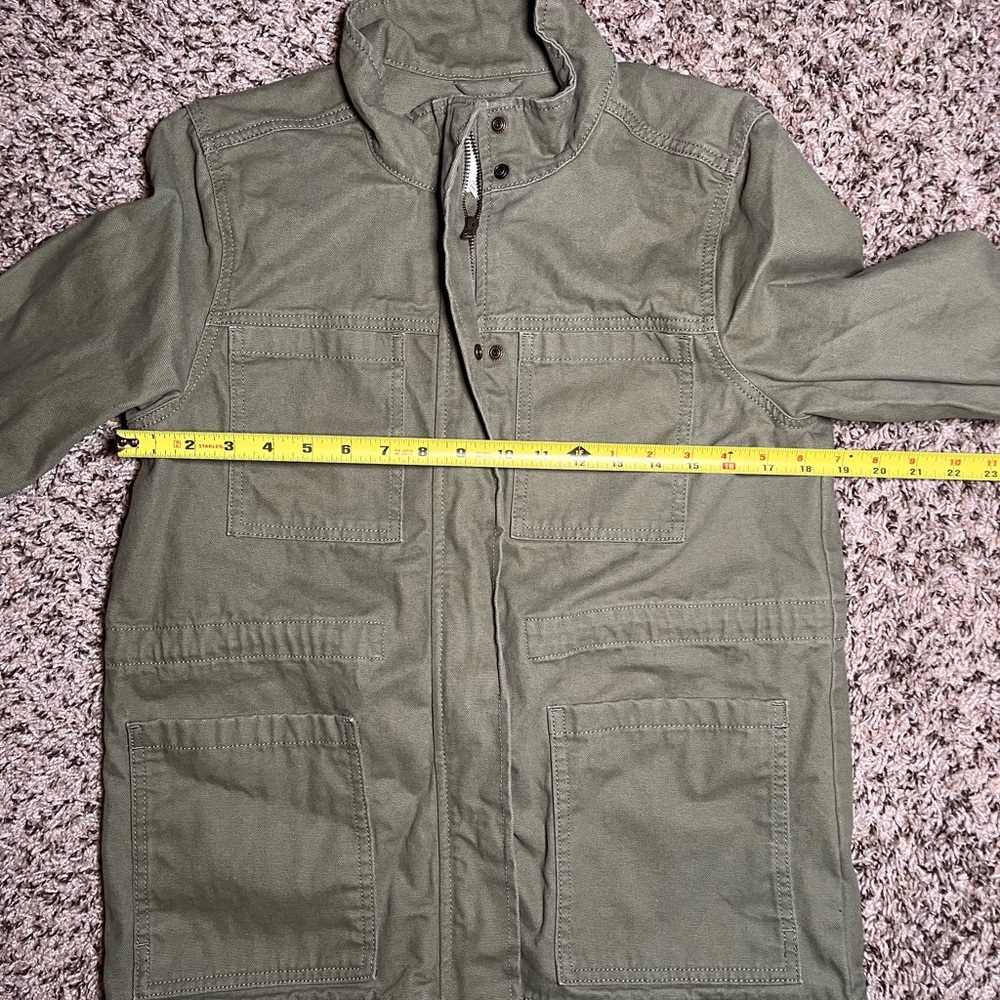 Vintage‎ America Womens Utility Field Jacket Olive Green Canvas Military Coat S